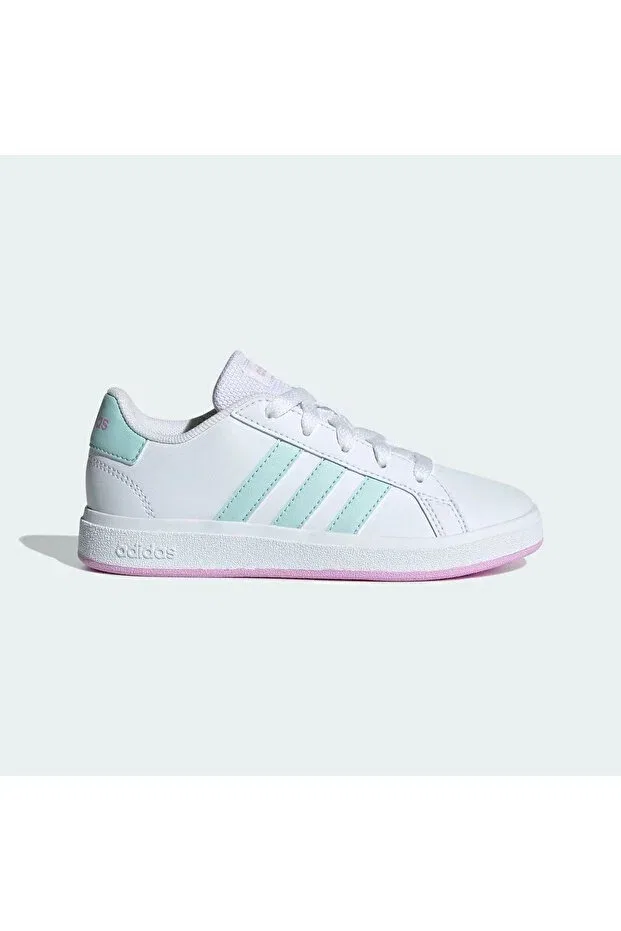 Детские кеды для девочек с принтом Grand Court 2.0 K White Adidas, 43