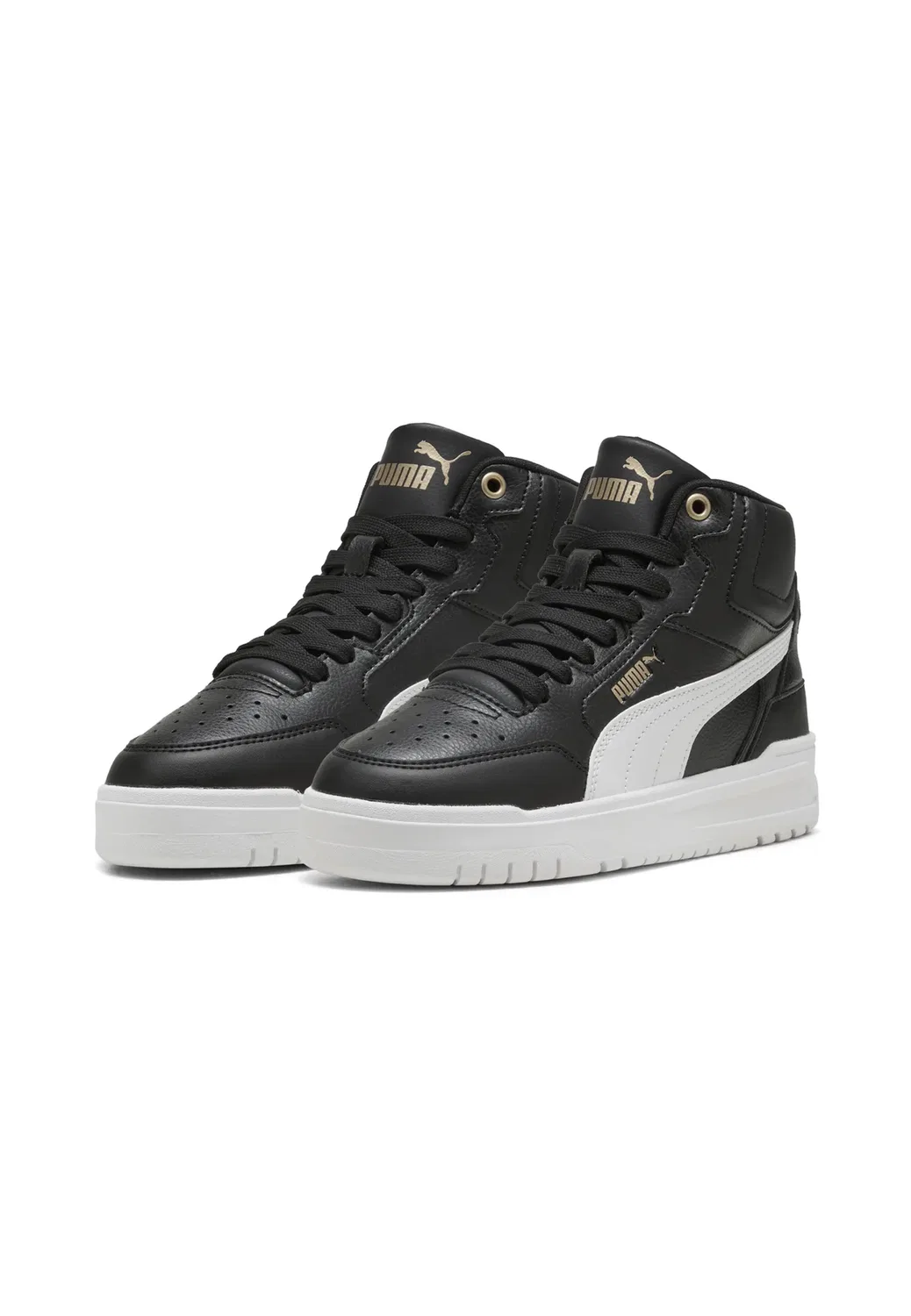 Высокие кроссовки Shuffle downtown унисекс Puma, Black- White- Gold — фото 2
