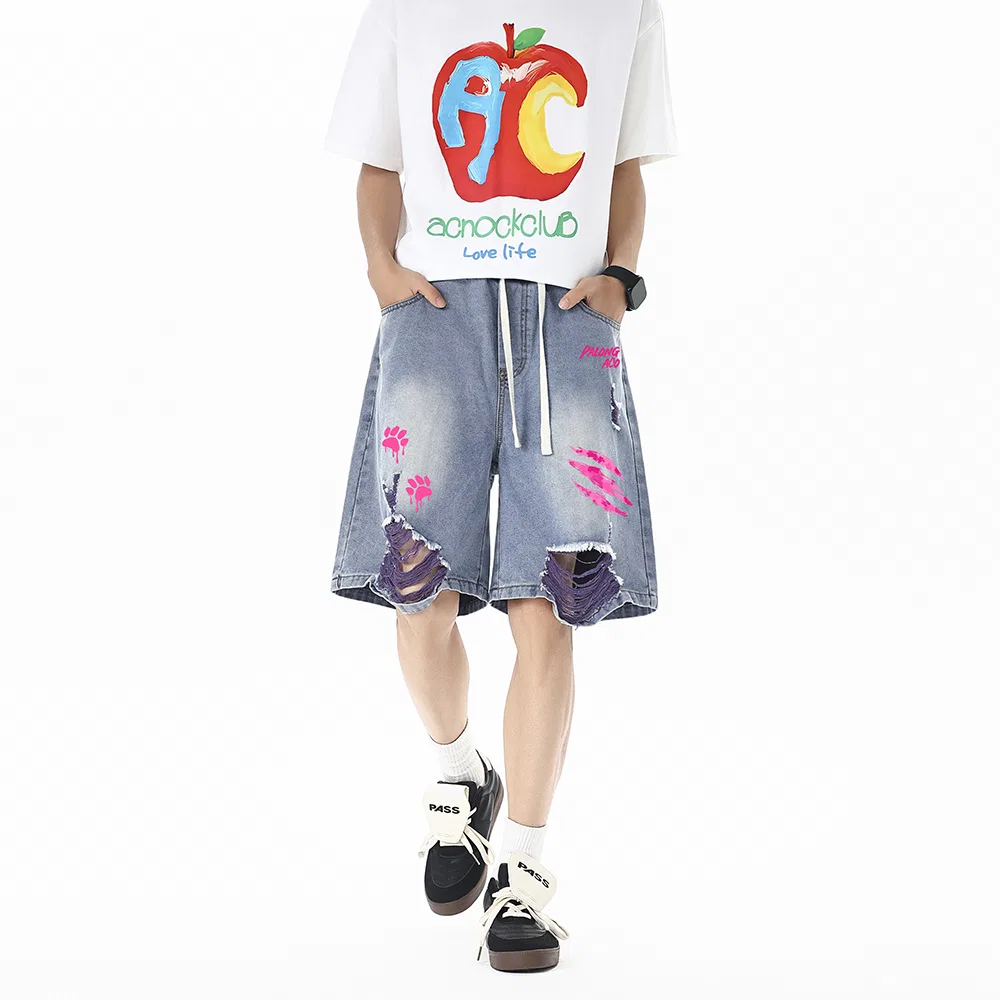 Детские джинсовые шорты прямого кроя Unisex Moderate Straight Fit, PAL ONGACO, Light Blue — фото 4