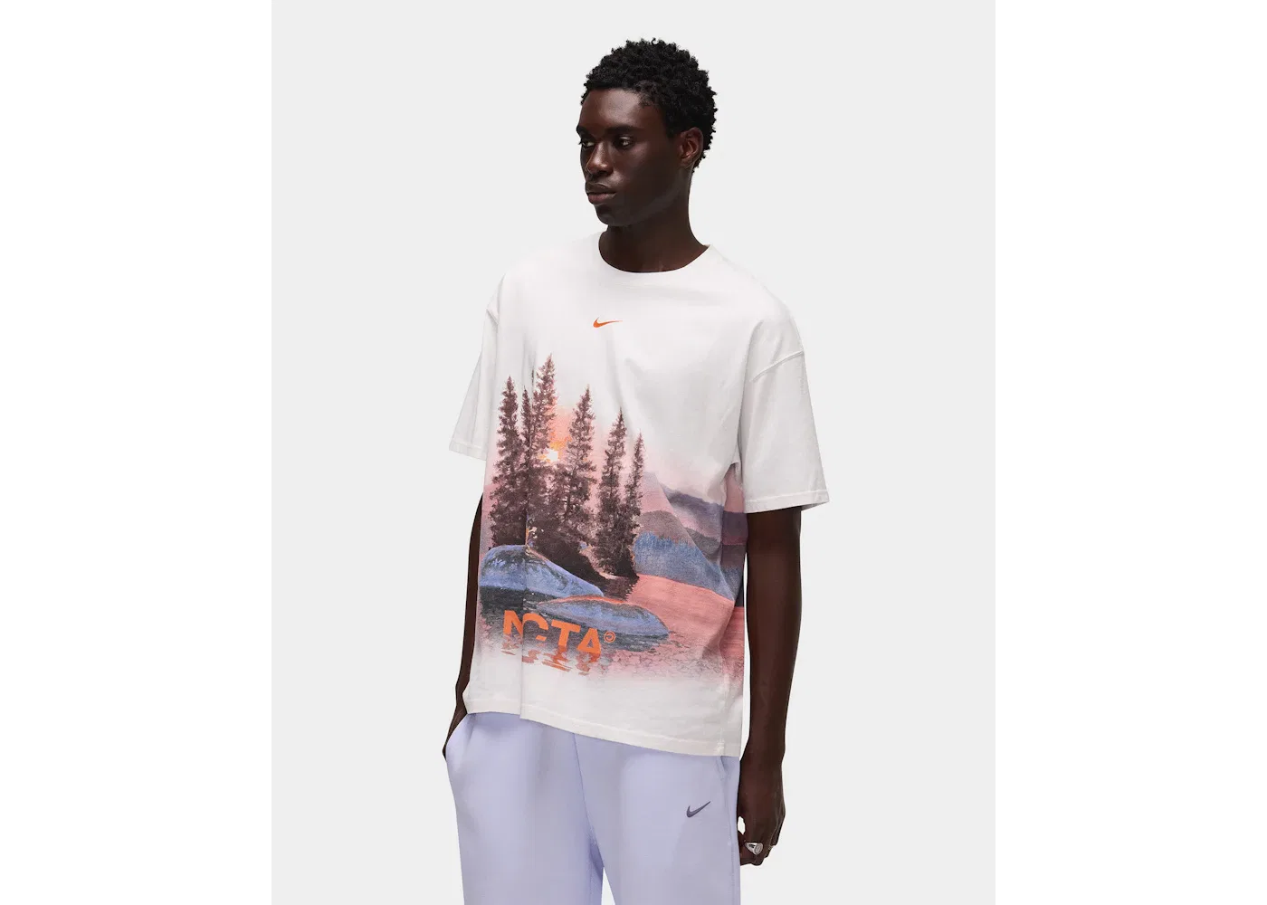 Мужская футболка с принтом Opal Reels Nike, White — фото 4