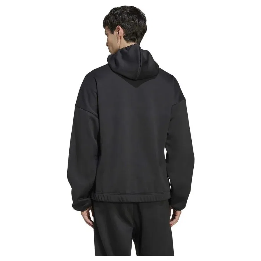 Мужской свитшот с капюшоном adidas CT SS HZ, Черный — фото 3