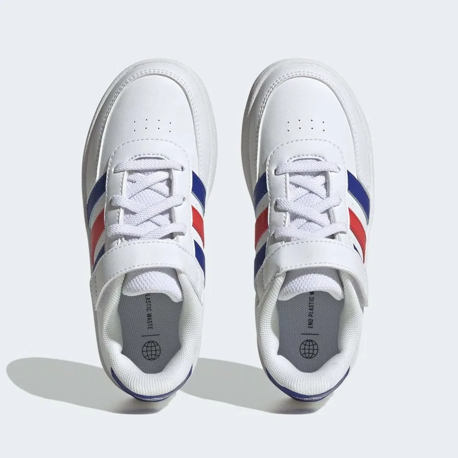 Кроссовки повседневные с эластичными шнурками и верхним ремешком Breaknet Lifestyle Court adidas, Белый — фото 4