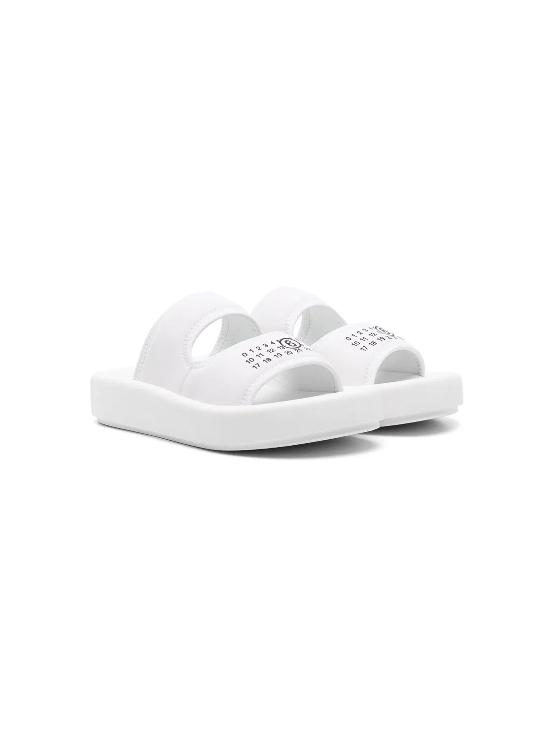 Слайды с мотивом чисел MM6 Maison Margiela, белый