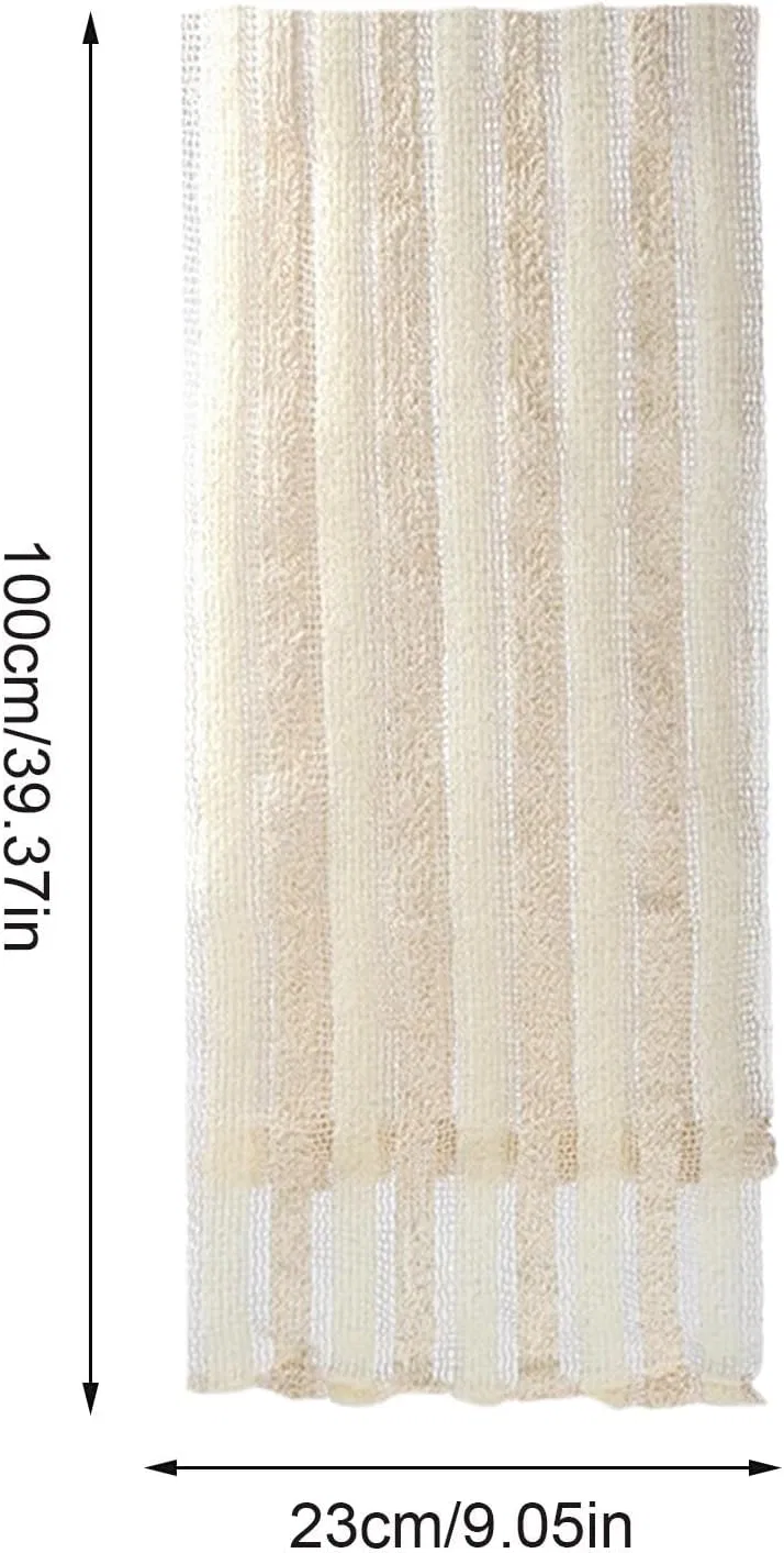 Пилинг-мочалка, скраб-полотенце, Polyester, 100x23 см, 250 г, Кремовый Generisch — фото 2