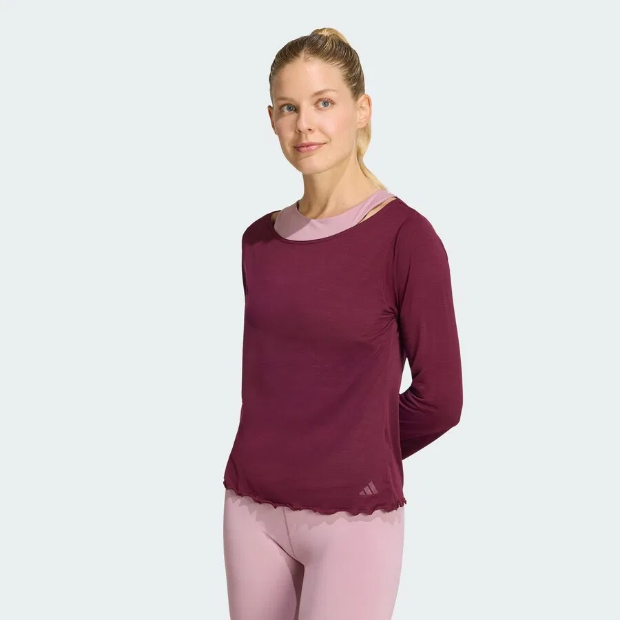 Спортивная футболка ADIDAS PERFORMANCE Performance Shirt 'Motion' винно-красного цвета — фото 2