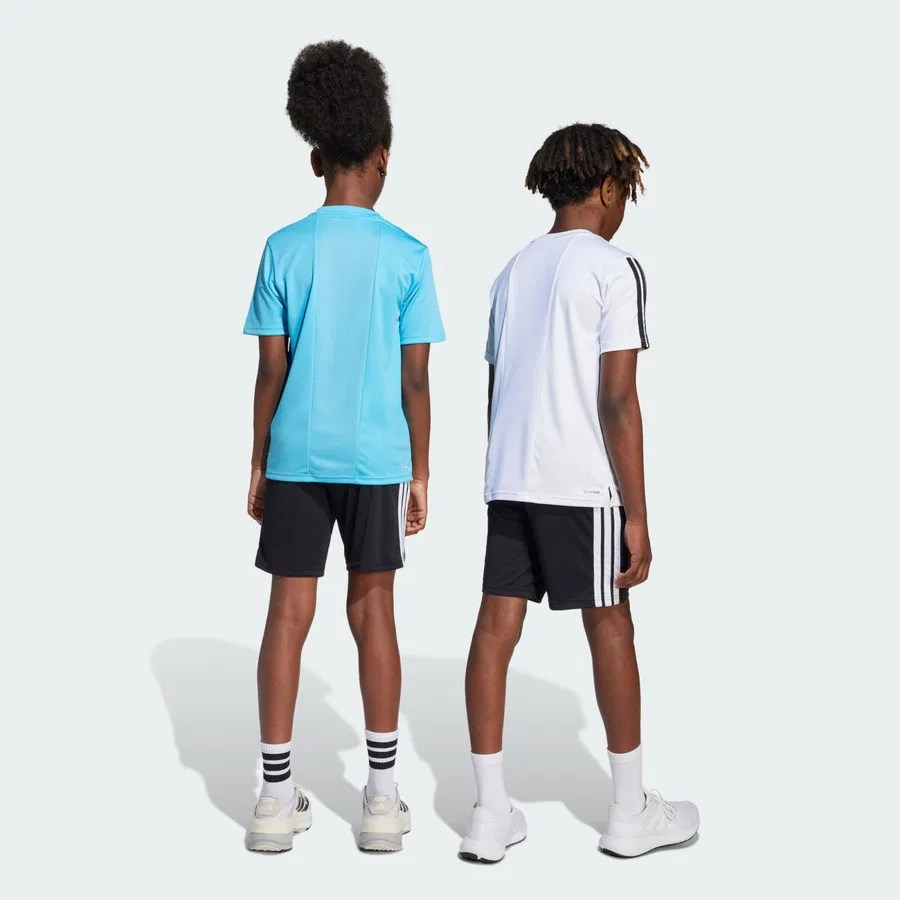 Детские спортивные шорты с принтом Train Essentials 3-Stripes adidas, Черный — фото 3