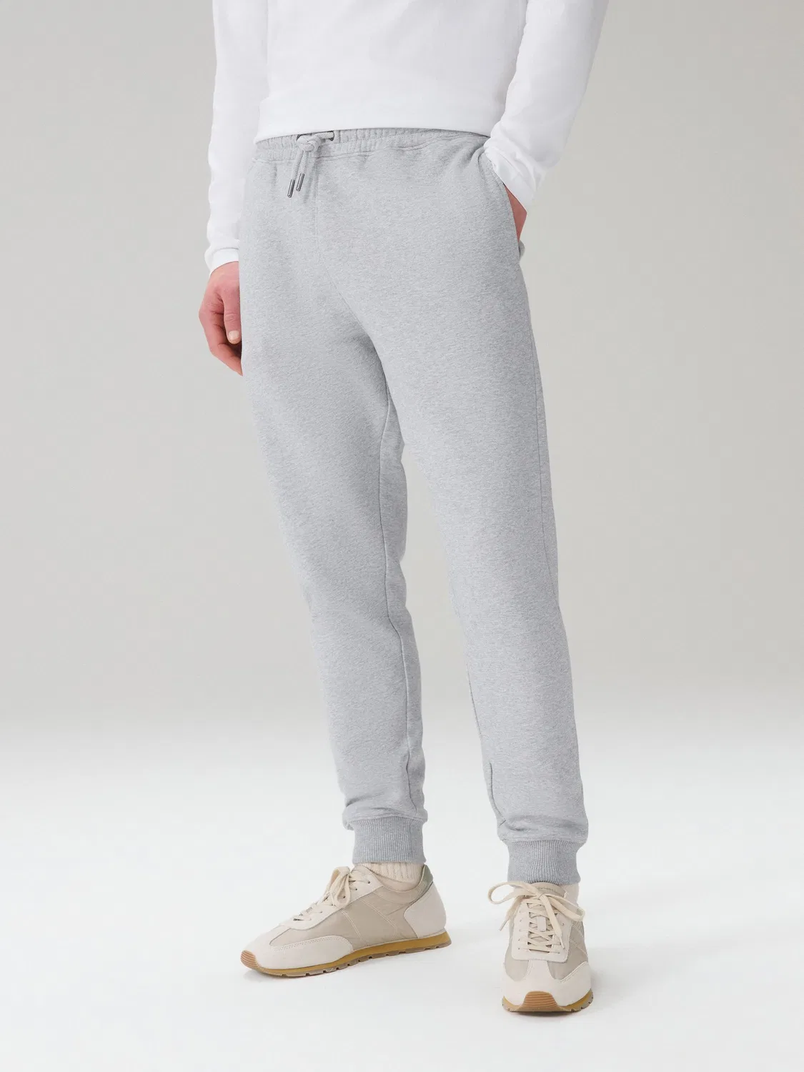 Джоггеры Slim Fit, Grey Marl Next, серый меланж — фото 2