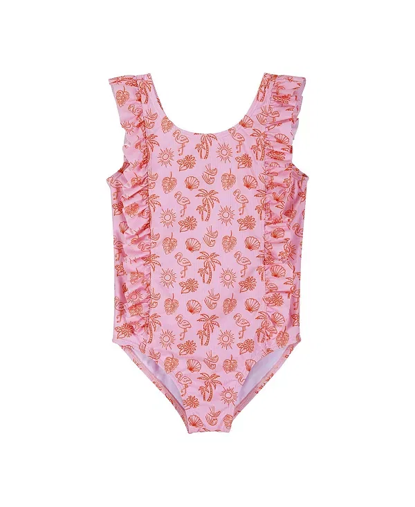 Детский купальник для девочек с рюшами Andy & Evan, Pink Beach