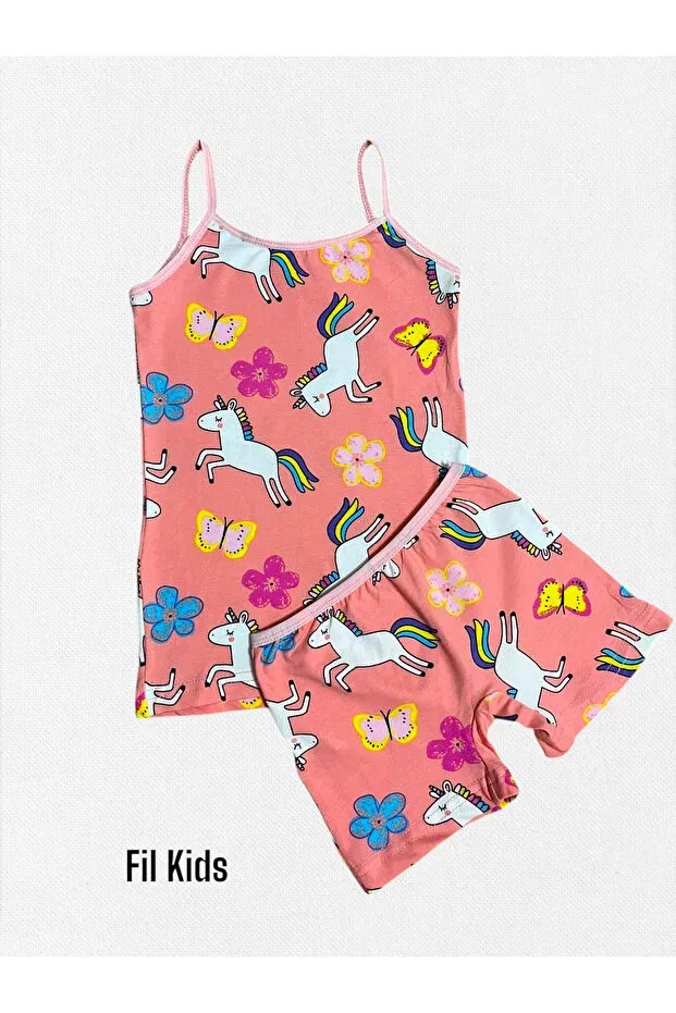 Детский комплект белья для девочек с цветочным принтом Elmas Kids, Pink