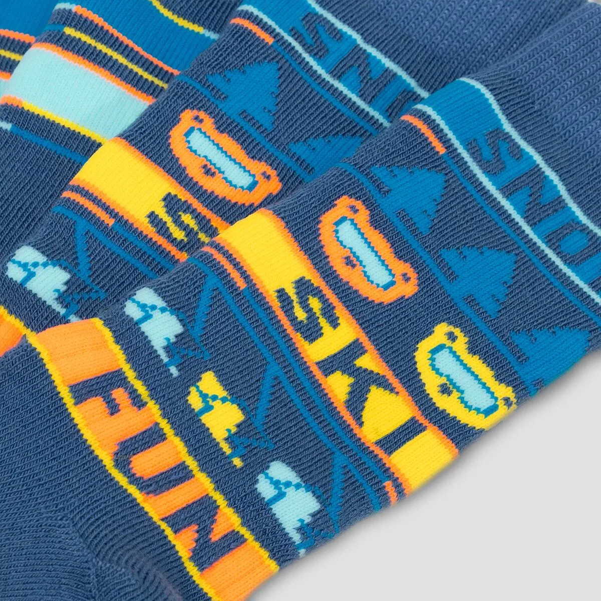 Детские носки для сноуборда и горных лыж Ski merino sock 2-pack Bridgedale, Blue — фото 2