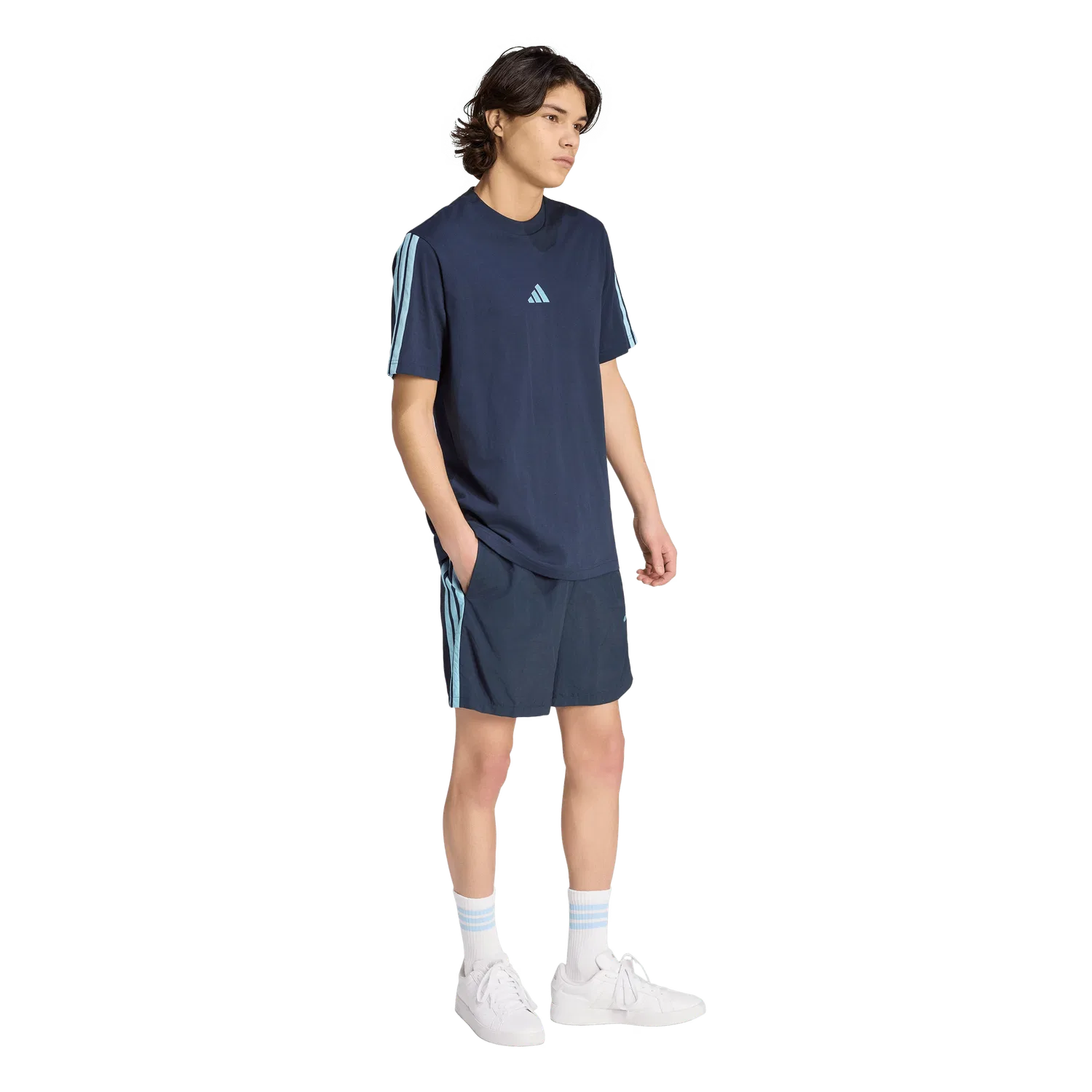 Мужская футболка с коротким рукавом Adidas, черный — фото 4