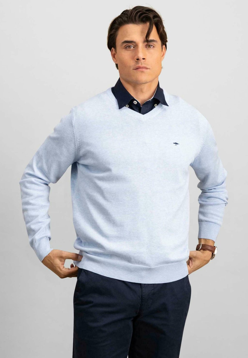 

Джемпер V-NECK Fynch-Hatton, светло-голубой