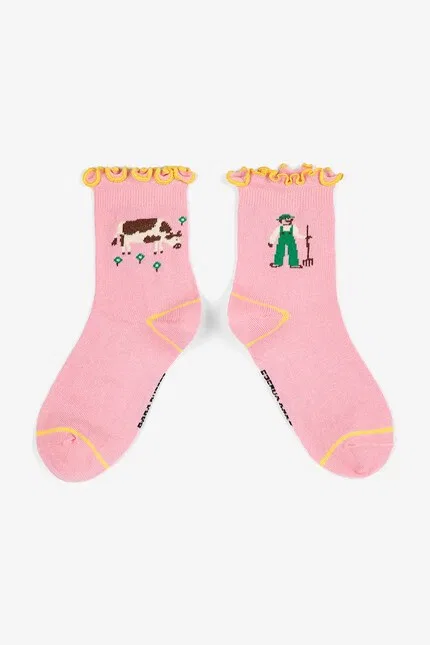 Носки детские с рисунком Farm Adventure Bobo Choses, розовый