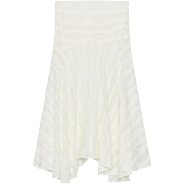 Женская длинная юбка Casual Long Skirts Frosted White ZARA, Frosted White
