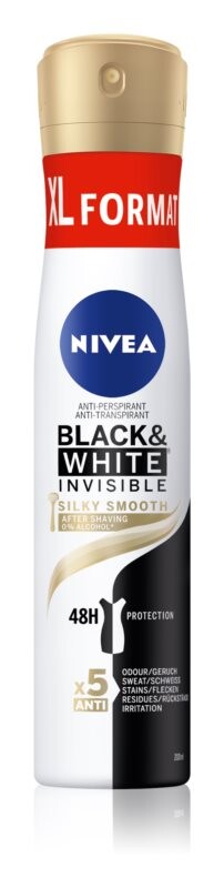 

Спрей-антиперспирант для женщин Nivea Black & White Invisible Silky Smooth