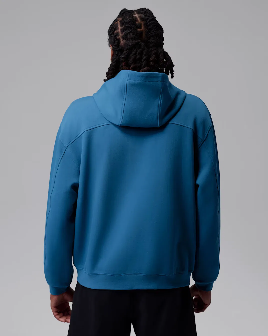 Мужская толстовка на молнии Dri-FIT Jordan Sport Hoop Fleece, True Blue — фото 2