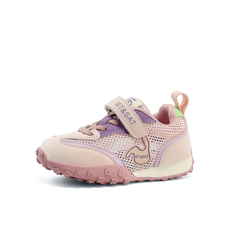 Детские кроссовки для скейтбординга с низким верхом ST&SAT, Pink Purple/Vanilla Rice