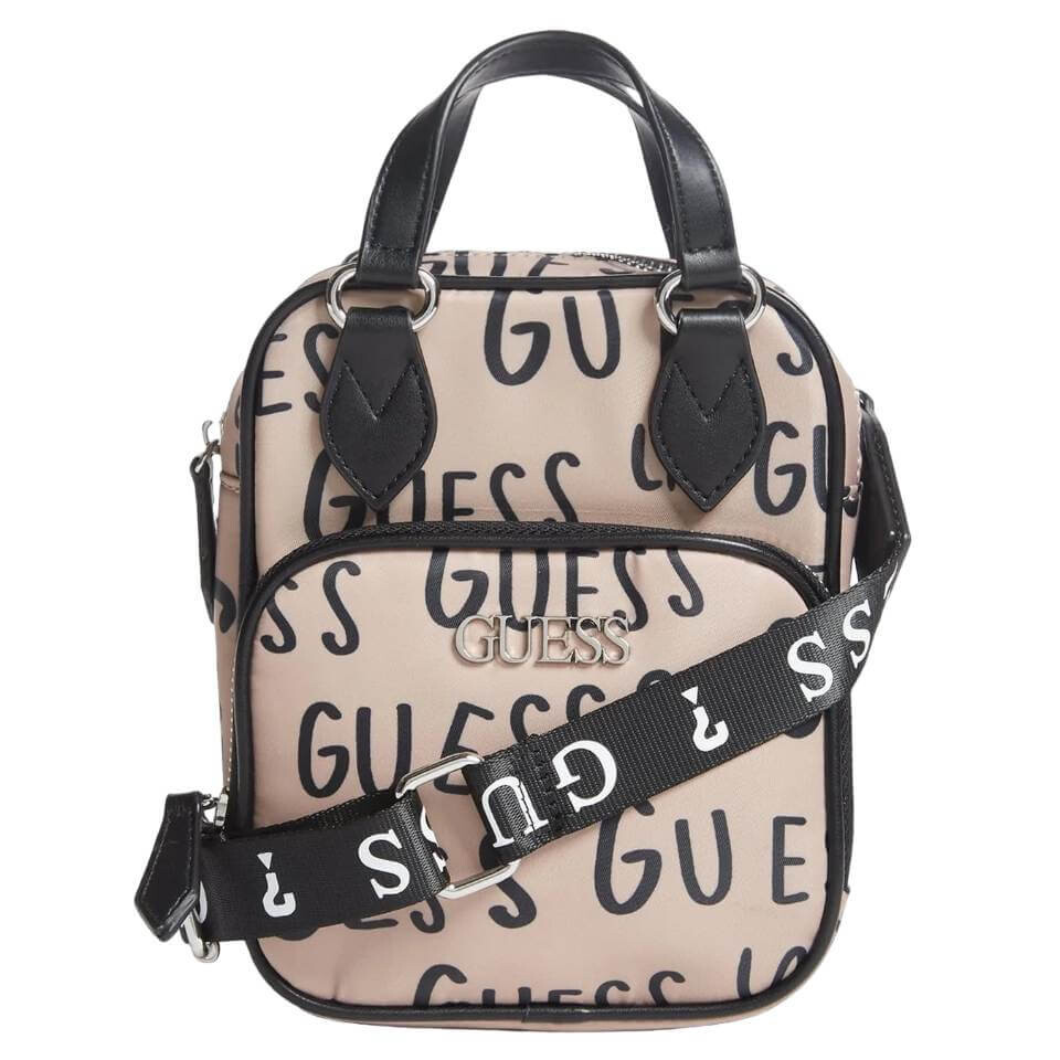 

Сумка-кроссбоди Guess Factory Logo Print Nylon, светло-коричневый