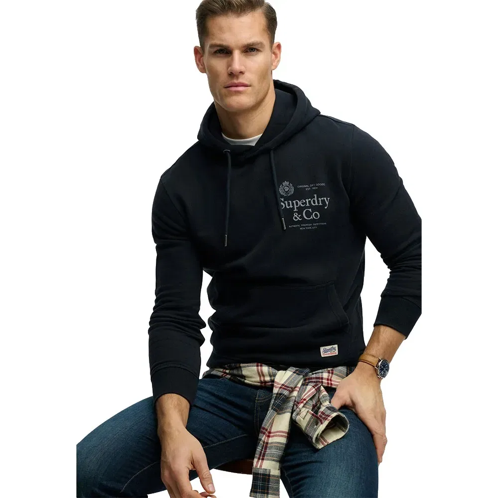 Худи Relaxed Fit Superdry 1954 Company Superdry, синий