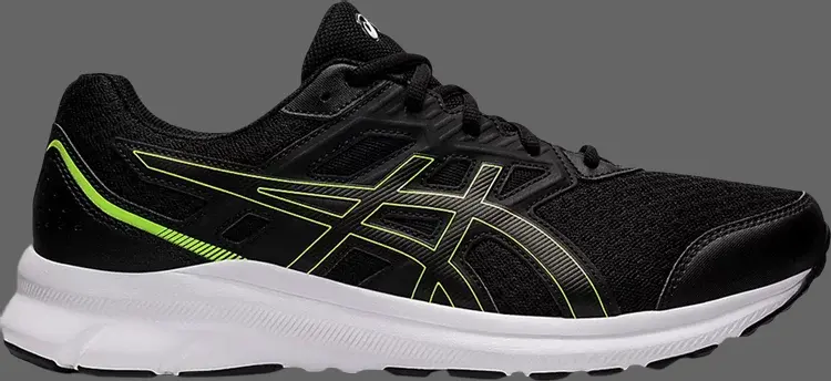 

Кроссовки jolt 3 'black hazard green' Asics, черный