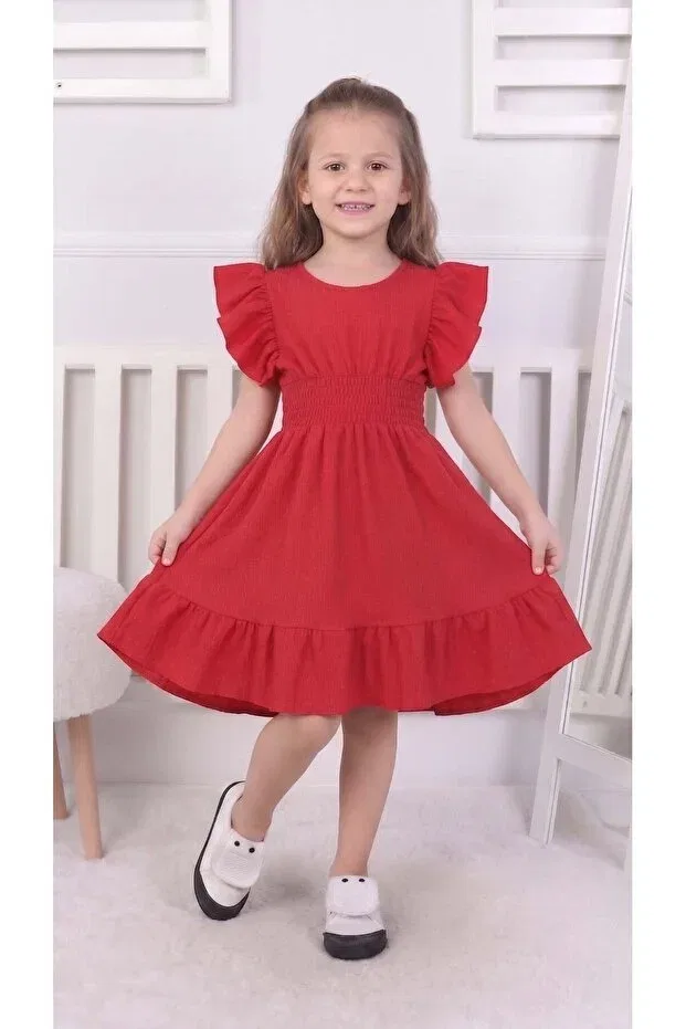 Детское платье для девочек с коротким рукавом Newkids, Red