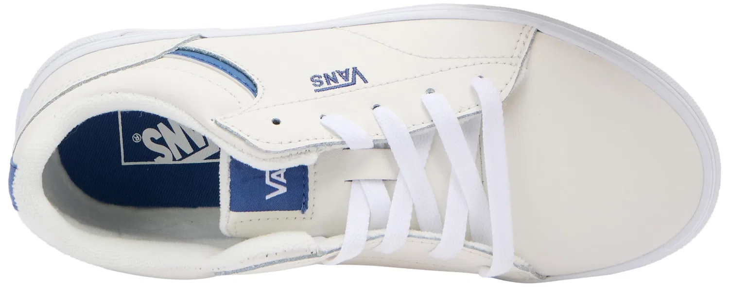 Детские кроссовки для мальчиков ретро-дизайн Seldan Vans, Leather Retro Pop Bijou Blue — фото 3