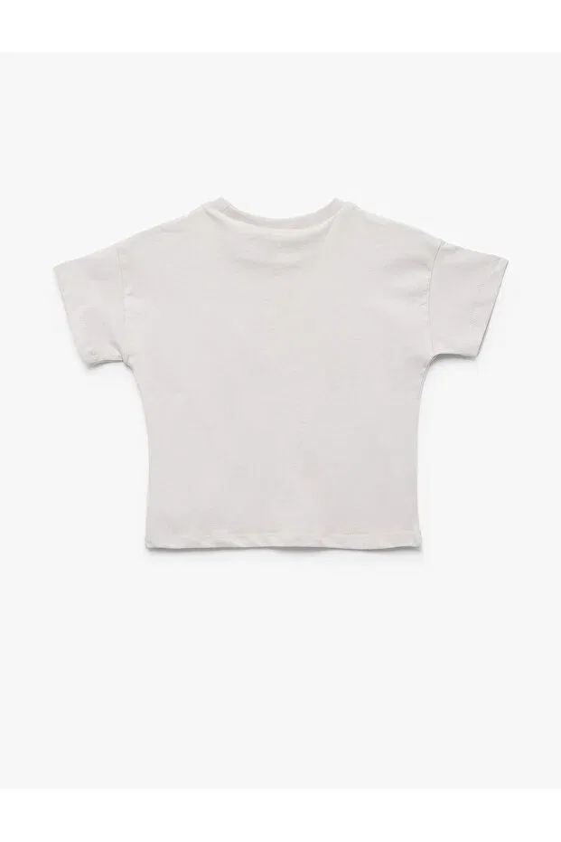 Детская хлопковое хлопковое футболка Tweety Licensed Koton, Lilac — фото 2