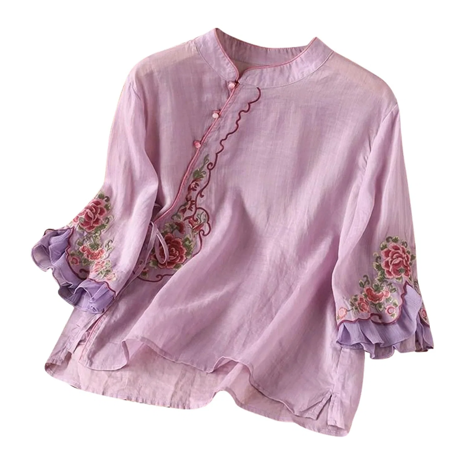 Женская блуза с вышивкой Oriental Vintage, 03#purple