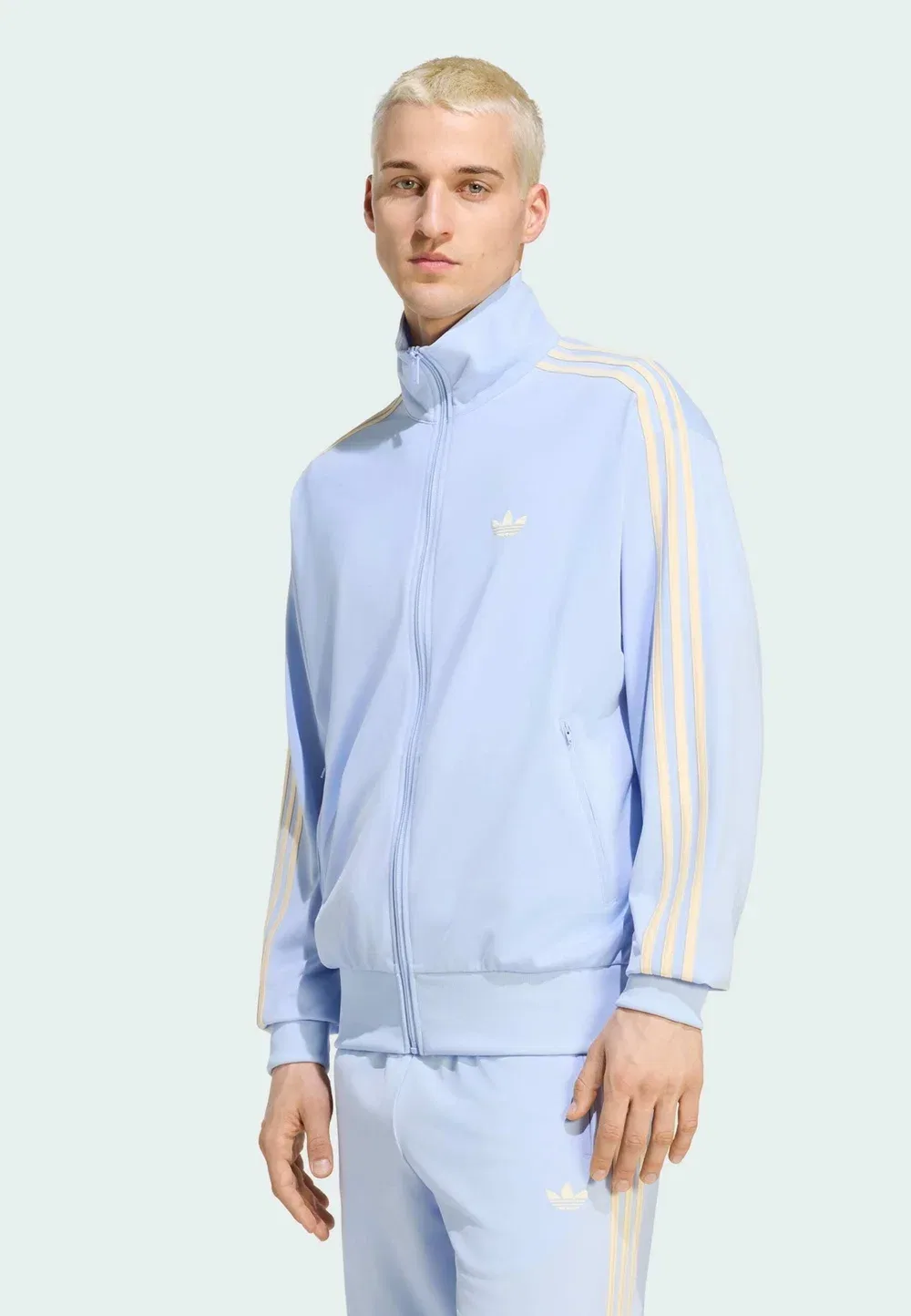 Firebird tt - тренировочная куртка Adidas Originals, Blue Dawn Warm Vanilla