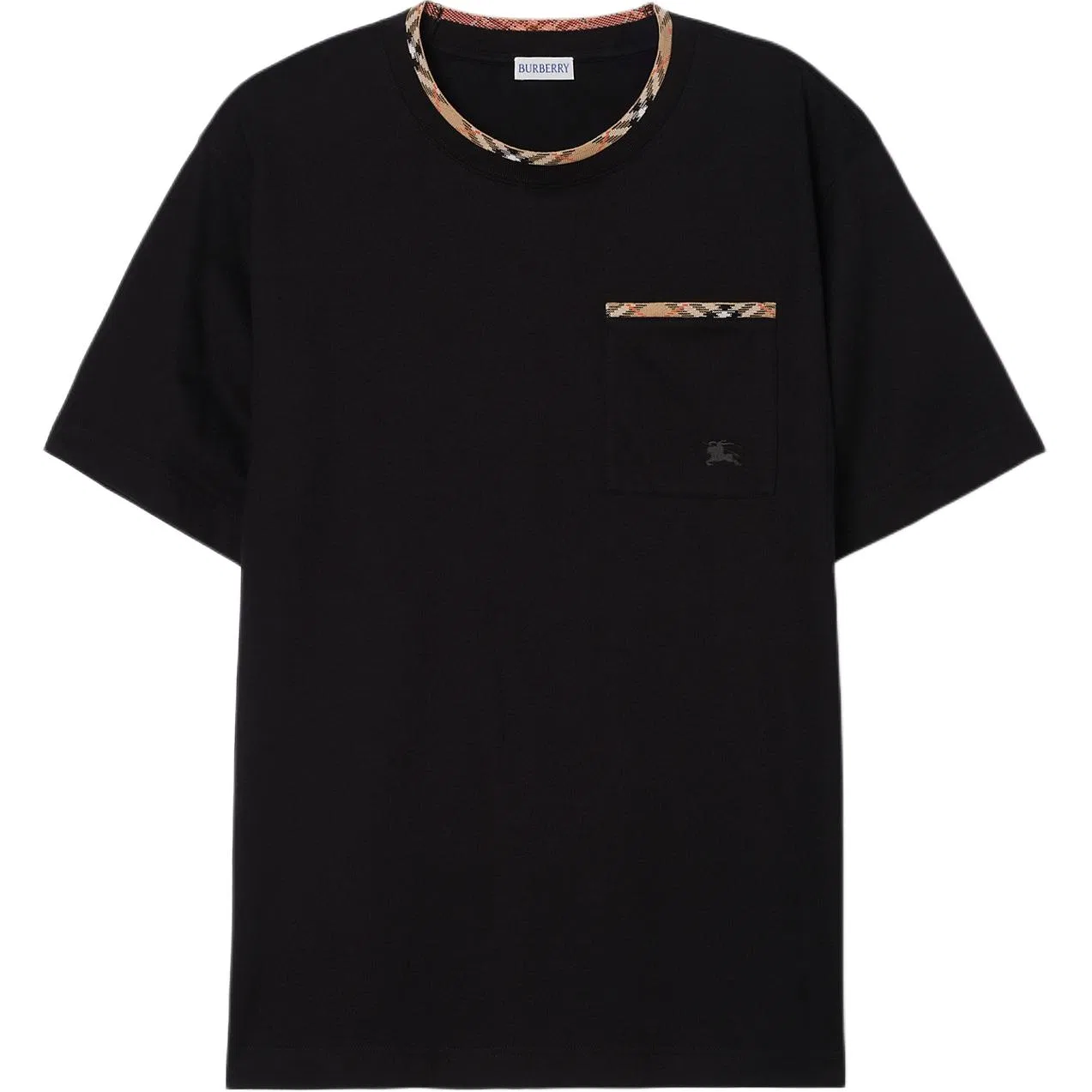 Мужская футболка с круглым вырезом Black Burberry