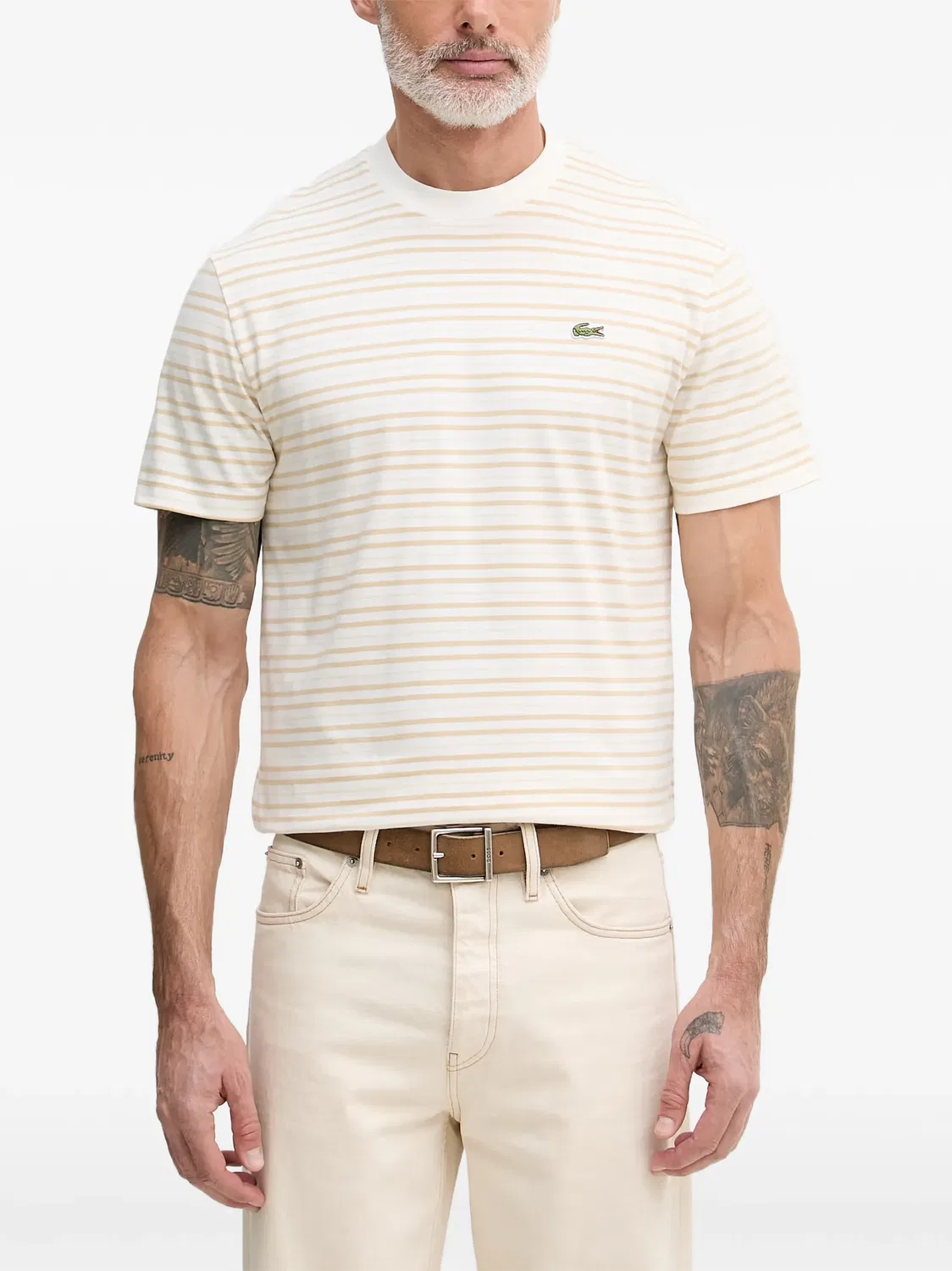 Футболка белая с логотип-патчем Lacoste, белый