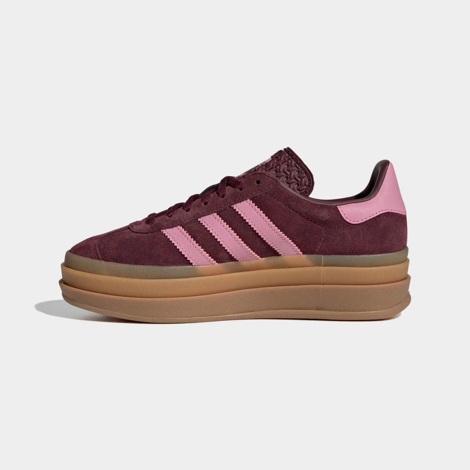 Детские кеды на платформе Gazelle Bold Adidas Originals, Maroon/St Tropic Bloom/Gold Metallic — фото 3