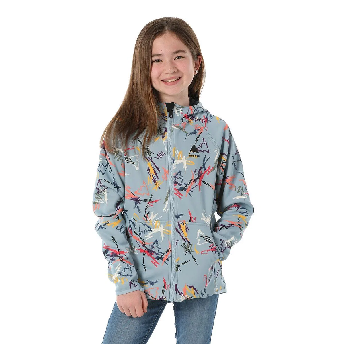 Детский флисовый худи с капюшоном Crown Weatherproof Full-Zip Burton, Scribble