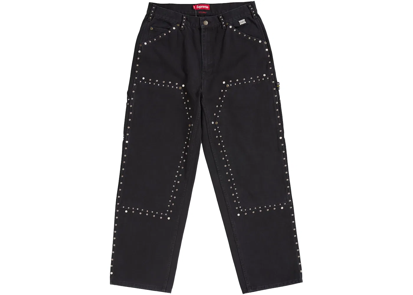 Мужские брюки с нашивками Supreme b.b. Simon Studded Double Knee Supreme, Black
