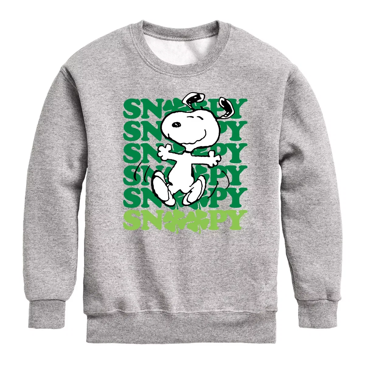Детское флисовое худи для мальчиков Snoopy Clover Dance Peanuts, Athletic Heather