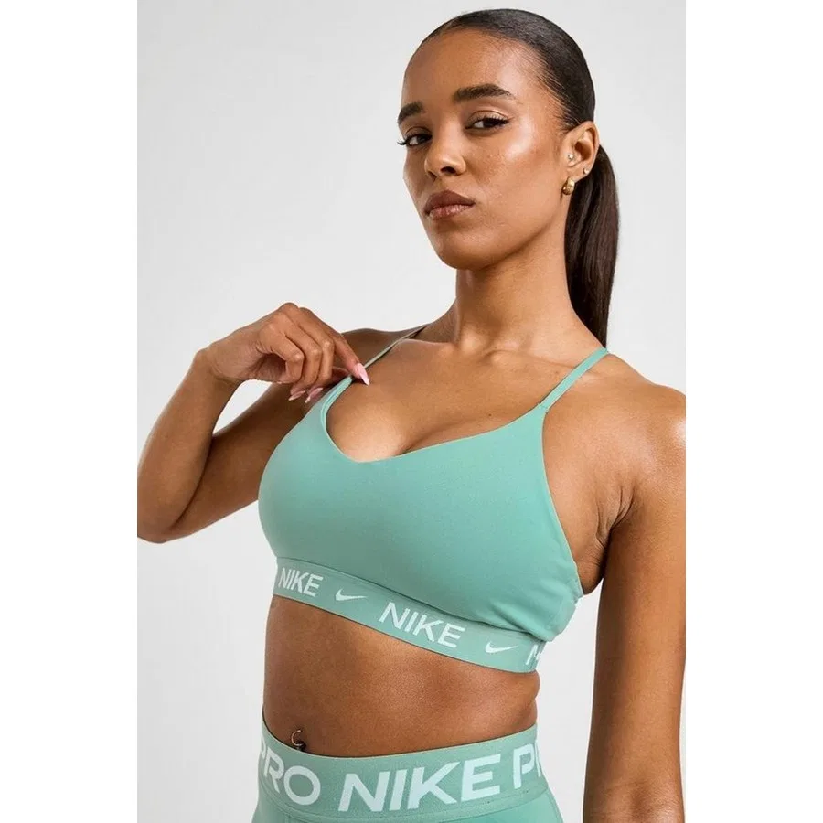 Спортивный бюстгальтер с легкой поддержкой и съемными чашками Nike Indy Light-Support Padded Adjustable Sports Bra, Зеленый