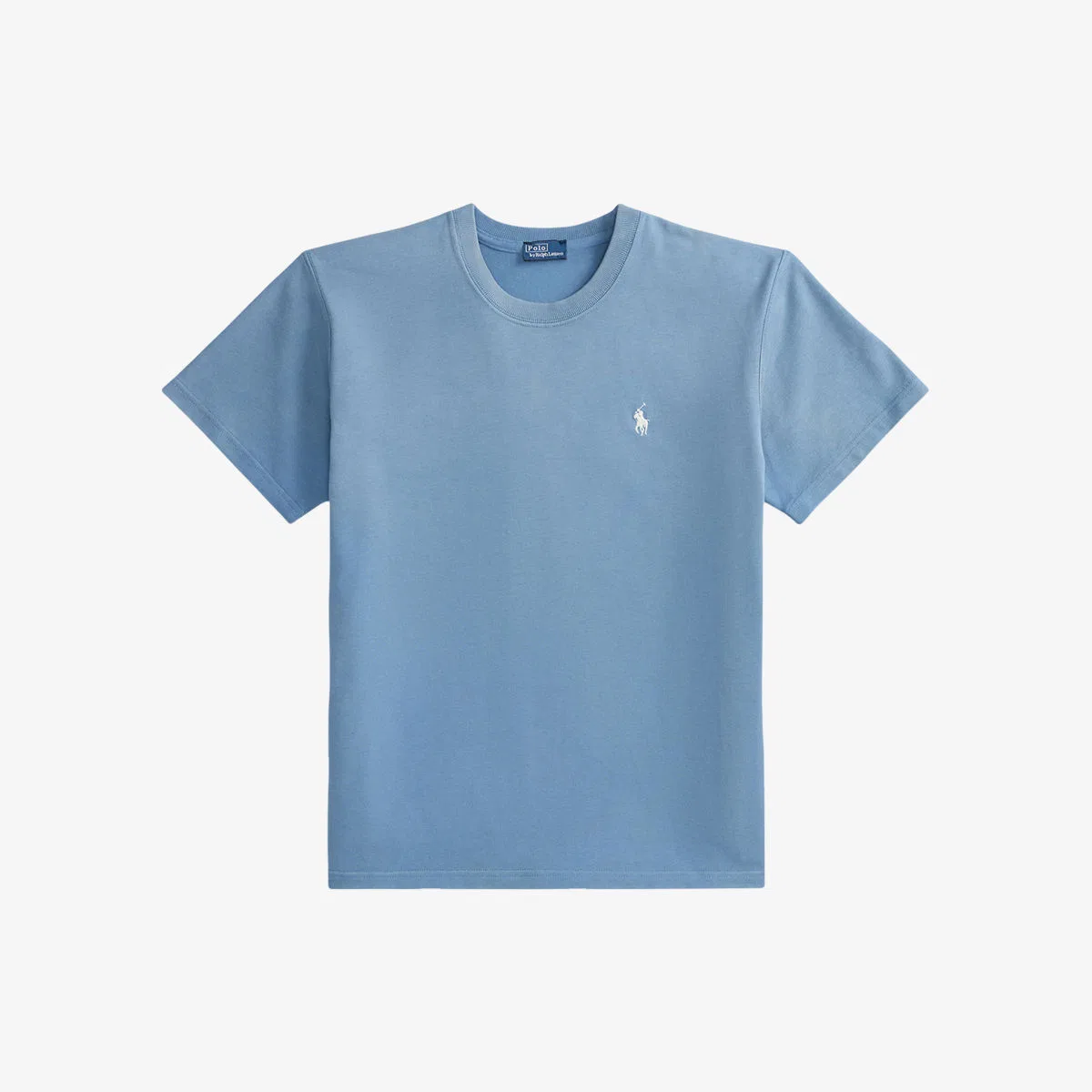 Футболка из хлопкового трикотажа с вышитым логотипом Polo Ralph Lauren, синий
