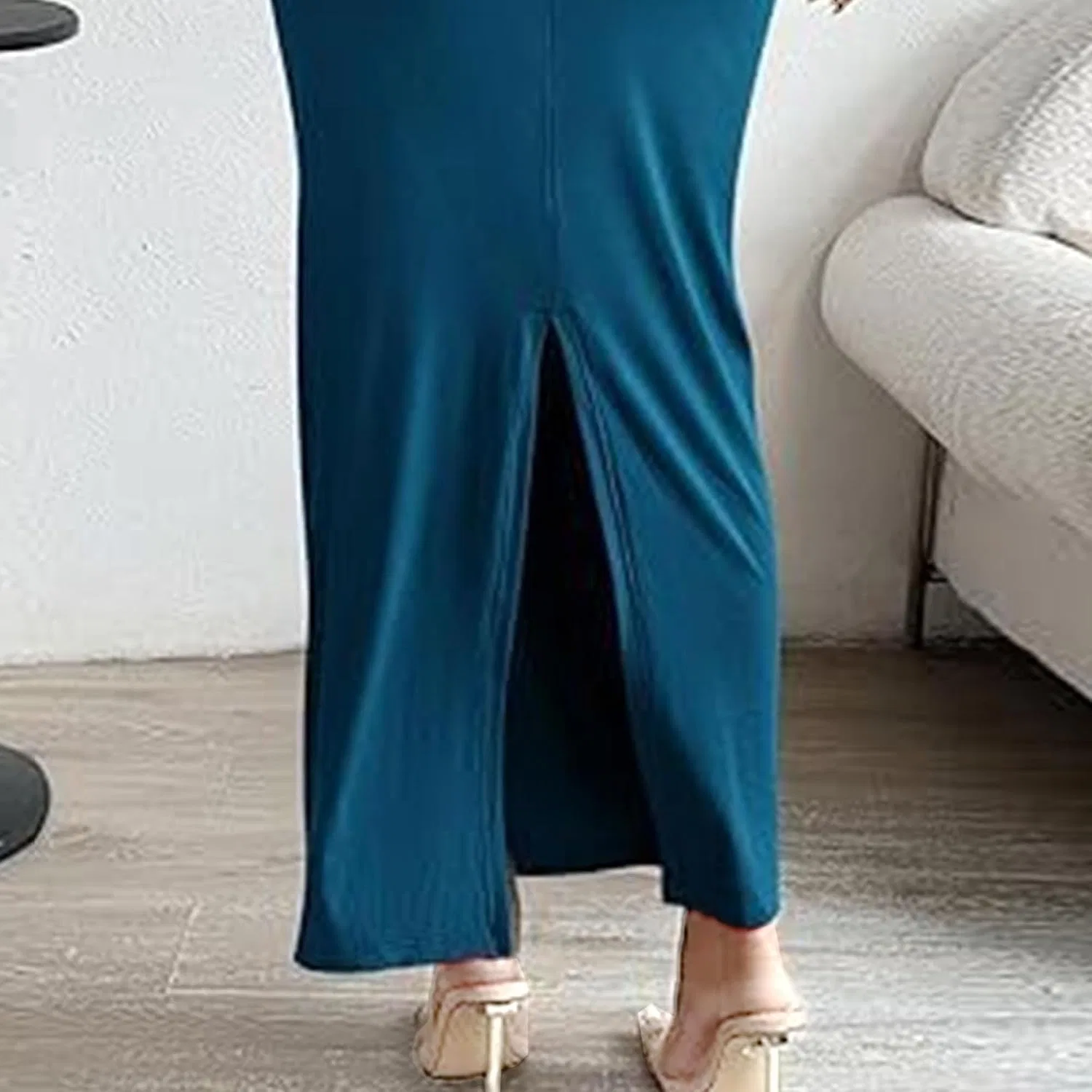 Женское облегающее платье с драпировкой Ruched, Blue — фото 3