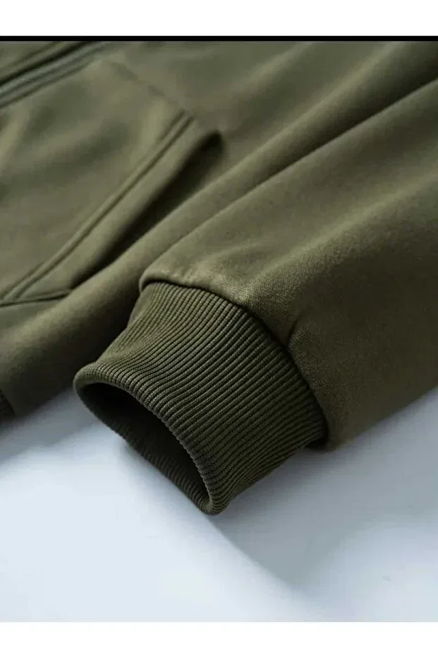 Детский кардиган для мальчиков и девочек с капюшоном Bebeğime Çorap, Khaki — фото 4