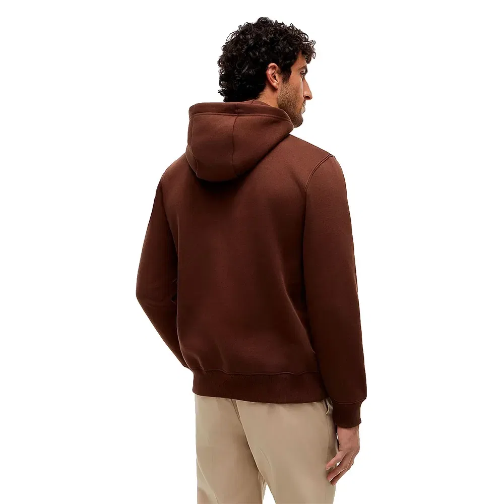 Мужской хлопковый худи с вышивкой Tommy hilfiger NYC Logo, Brown — фото 2