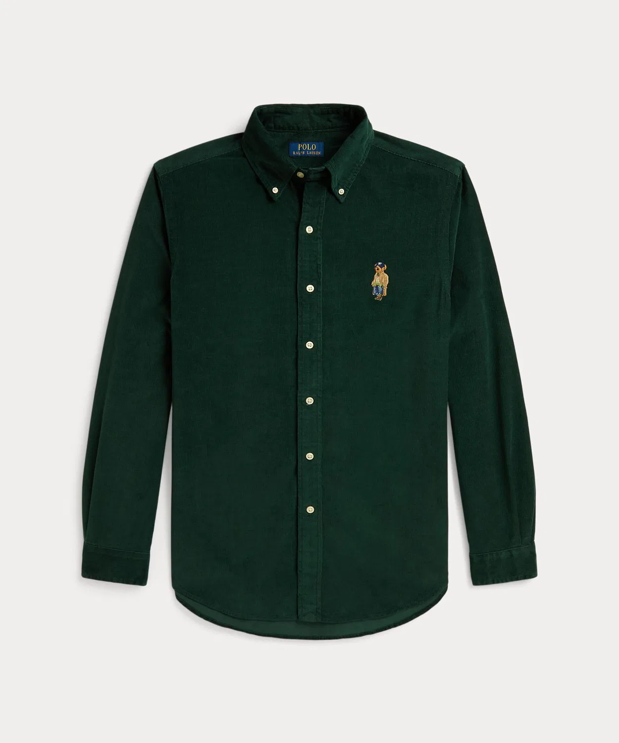 Мужская рубашка из вельвета с длинным рукавомPolo Bear POLO RALPH LAUREN, Green