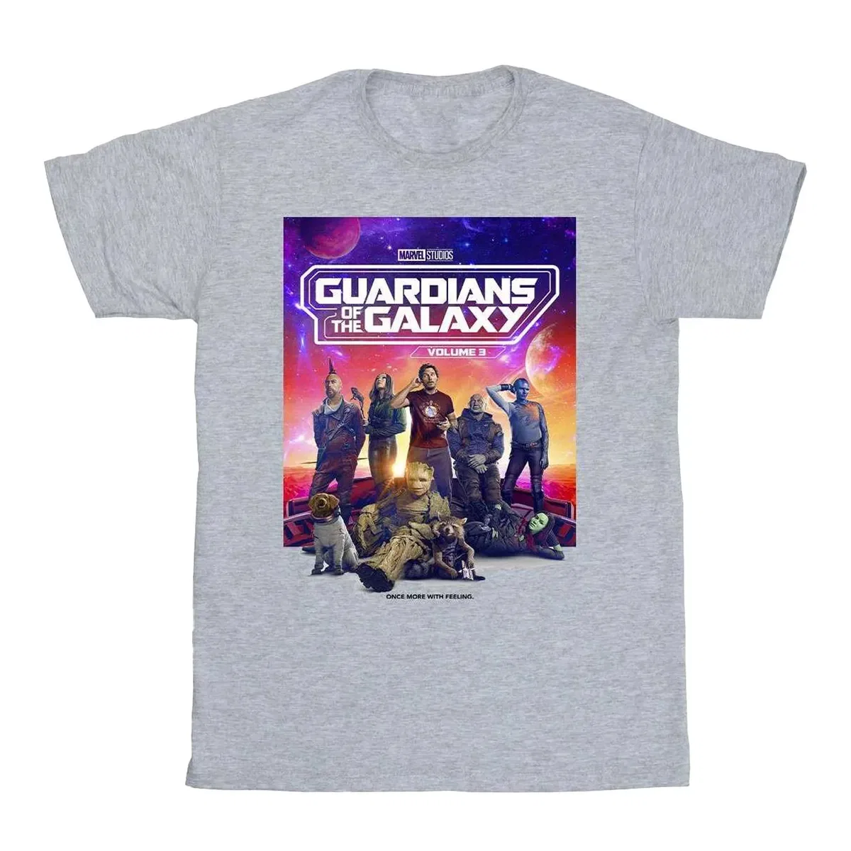 Футболка с принтом Movie Poster Guardians Of The Galaxy Volume 3, Grey
