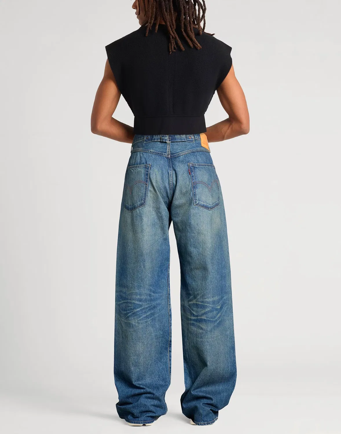 Мужские джинсы прямого кроя с эффектом потертости Levi'S, синий — фото 3