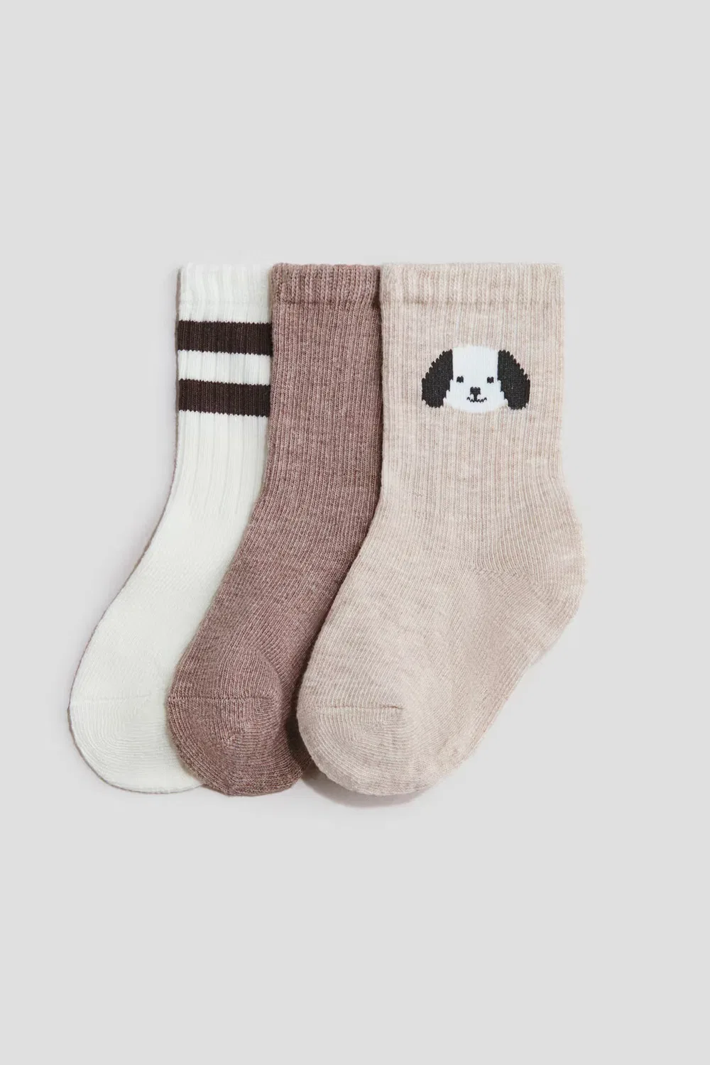 3 упаковки носков H&M, Beige/Hund