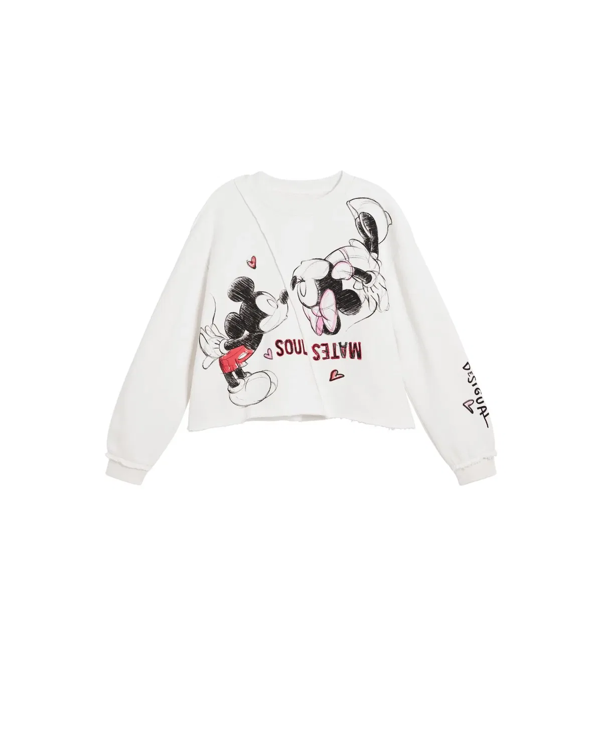 Детская толстовка с капюшоном для девочек с принтом Mickey Mouse Kiss Desigual, Multicolor