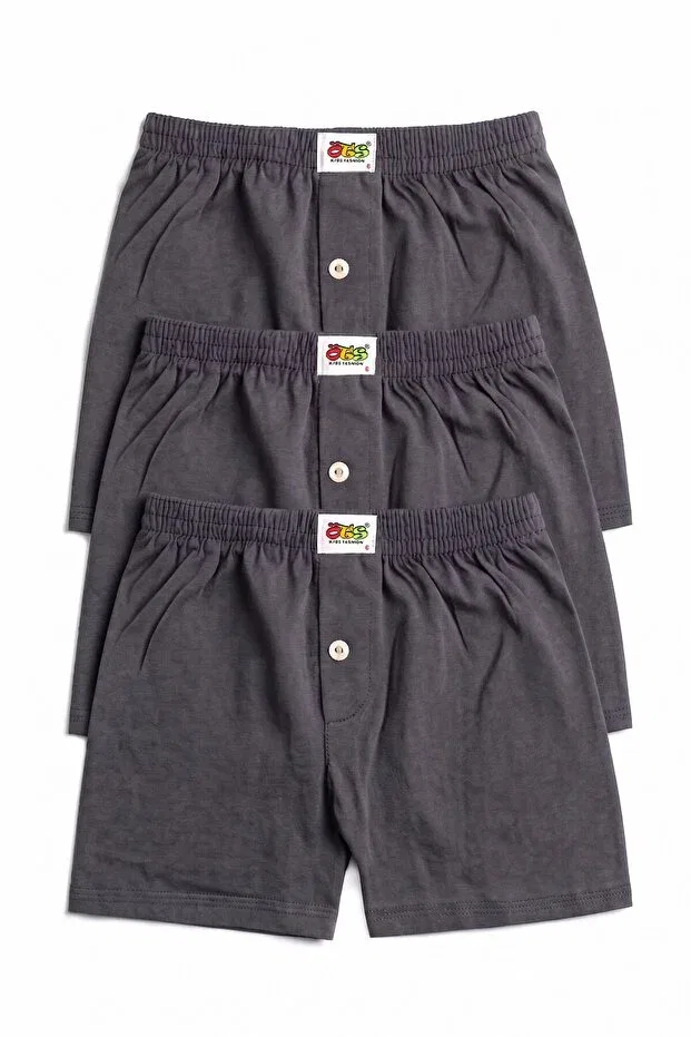 Детские боксеры для мальчиков хлопковые комплект 3 шт Öts, Smoke Grey