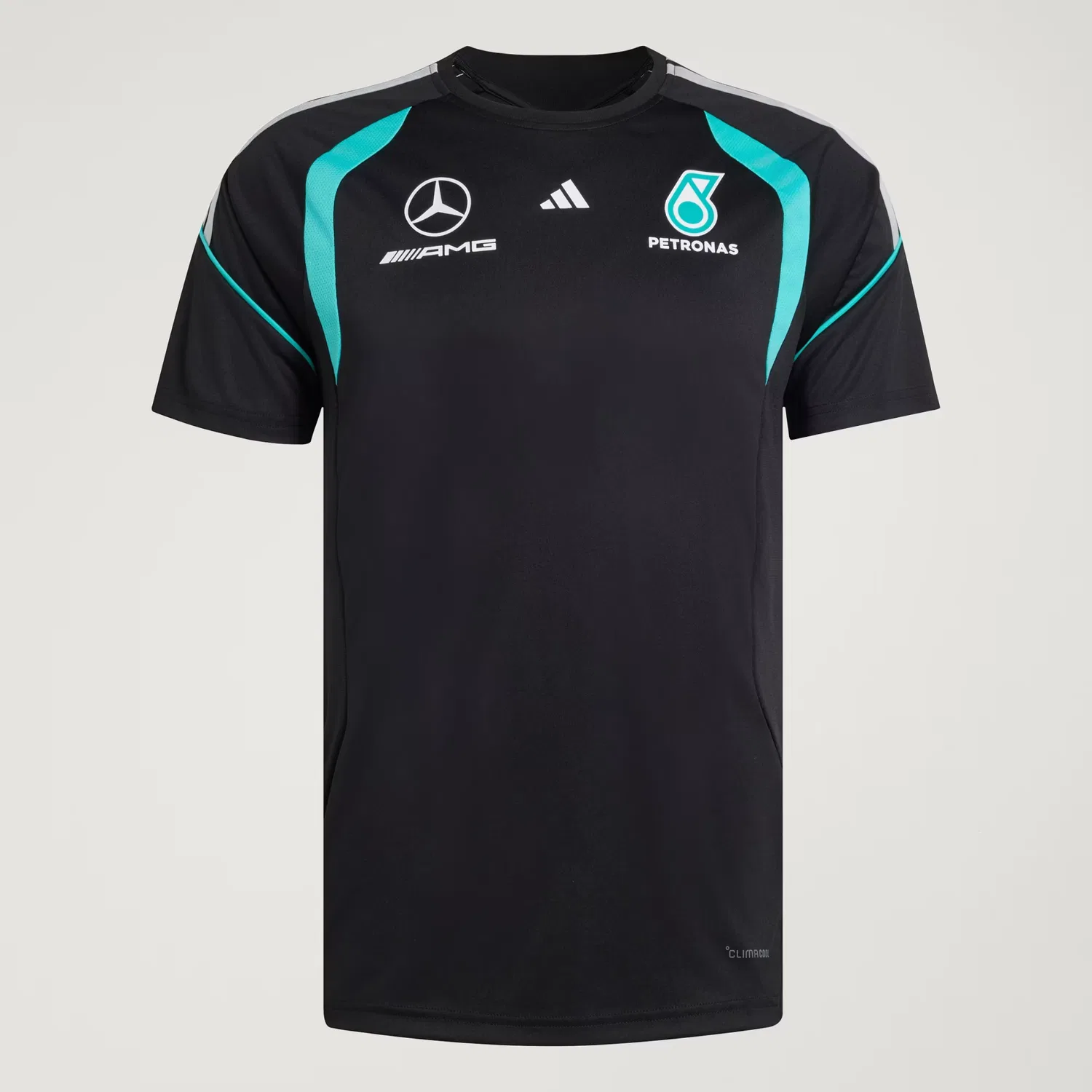 Мужская футболка приталенного кроя Mercedes - AMG Petronas Formula 1 Team Mechanics Jersey Adidas Performance, черный/черный — фото 4
