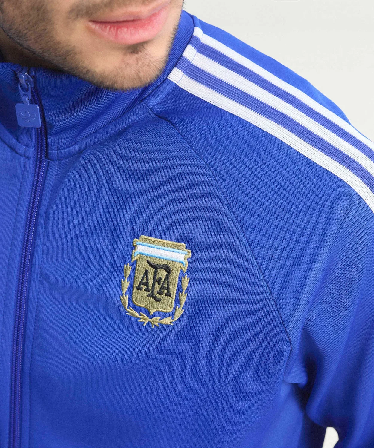 Мужской топ с высоким воротником с принтом Adidas Argentina Originals, Blue — фото 3