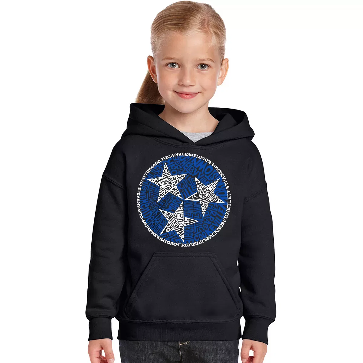 Детское худи с длинным рукавом Tennessee Tristar LA Pop Art, Black
