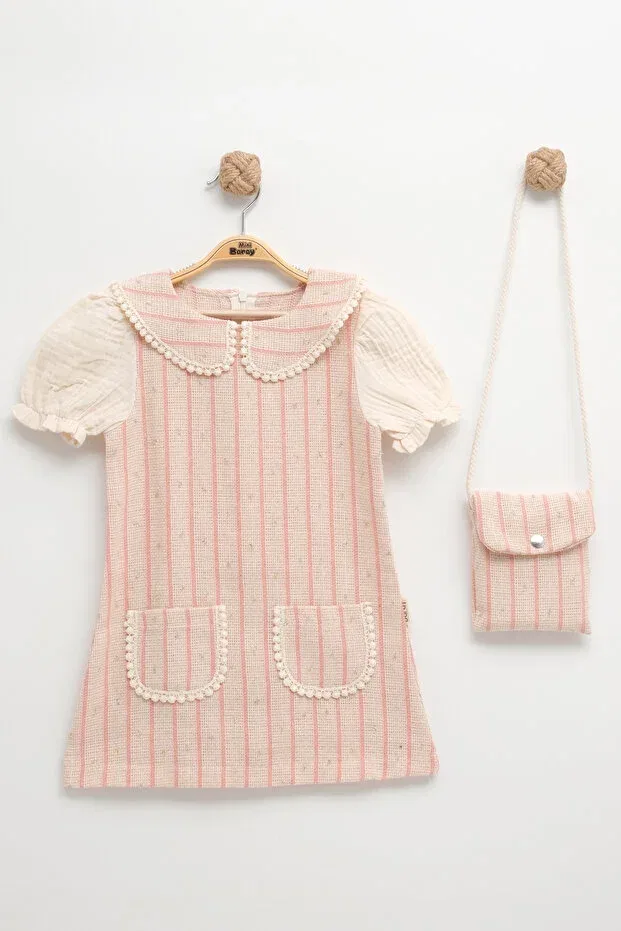 Детское платье для девочек хлопковое Mini Baray, Pink — фото 2